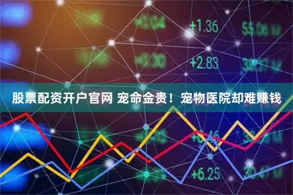 股票配资开户官网 宠命金贵！宠物医院却难赚钱