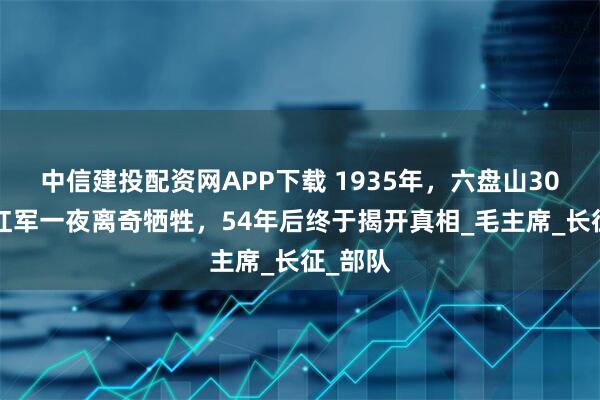 中信建投配资网APP下载 1935年，六盘山300余名红军一夜离奇牺牲，54年后终于揭开真相_毛主席_长征_部队