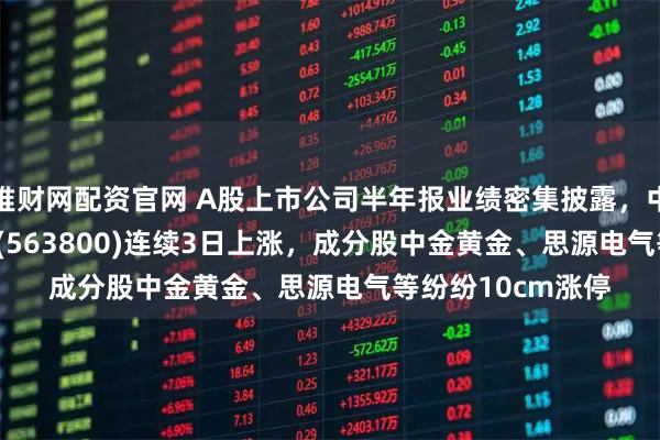 堆财网配资官网 A股上市公司半年报业绩密集披露，中证A500ETF龙头(563800)连续3日上涨，成分股中金黄金、思源电气等纷纷10cm涨停